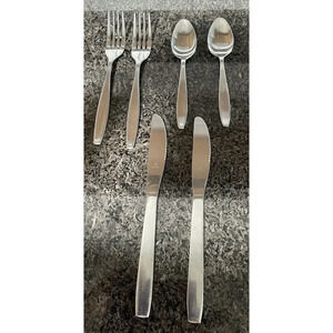 Northland Stainless Steel Flatware Forks Spoons & Knives Set Of 6 Mixed‎ Pieces